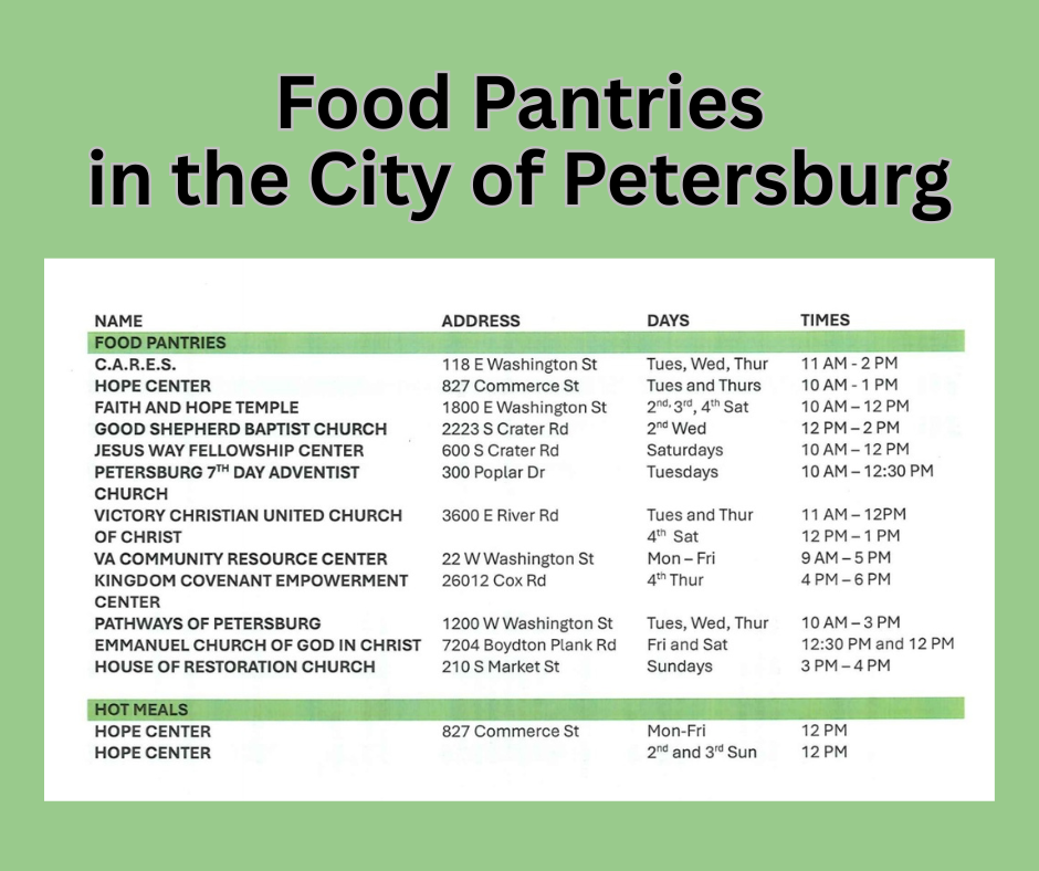 Food Pantries List for Social